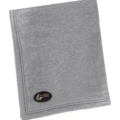 Core Fleece Sweatshirt Blanket - 50 inches x 60 inches - Laser Engraved Patch