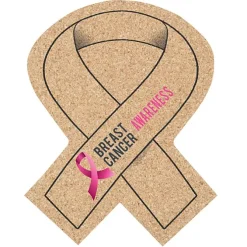 Cork Coaster - Awareness Ribbon - Full Color