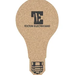 Cork Coaster - Light Bulb