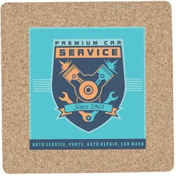 Cork Coaster - Square - Full Color