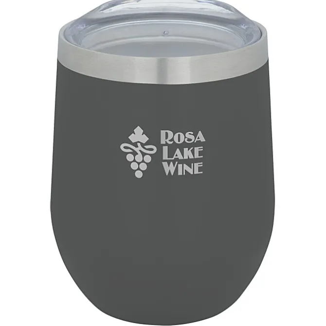Corzo Vacuum Insulated Wine Cup - 12 oz - Laser Engraved