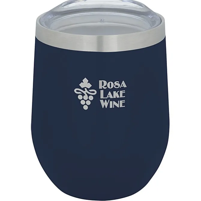 Corzo Vacuum Insulated Wine Cup - 12 oz - Laser Engraved