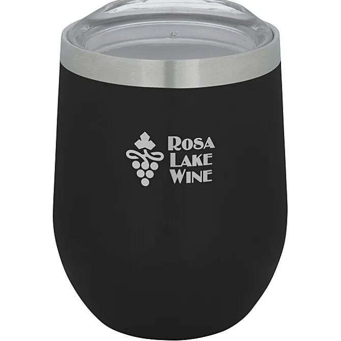 Corzo Vacuum Insulated Wine Cup - 12 oz. - Laser Engraved - 24 hr