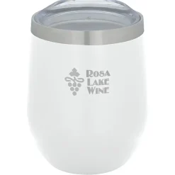 Corzo Vacuum Insulated Wine Cup - 12 oz. - Laser Engraved - 24 hr