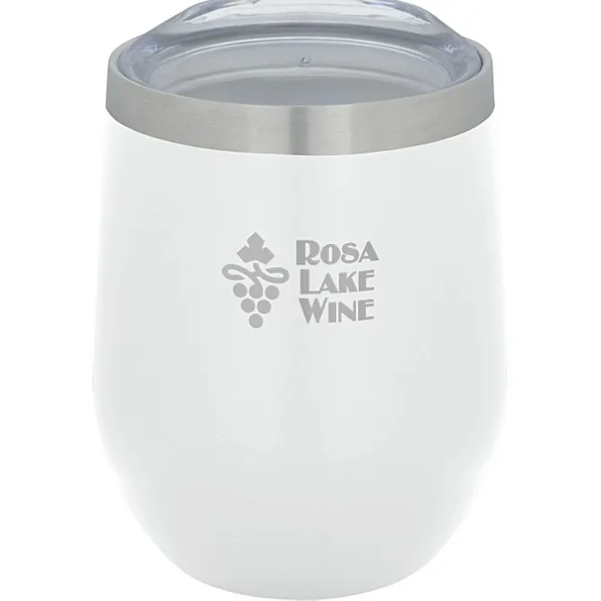 Corzo Vacuum Insulated Wine Cup - 12 oz. - Laser Engraved - 24 hr
