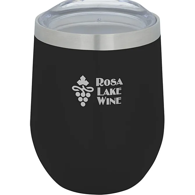 Corzo Vacuum Insulated Wine Cup - 12 oz. - Laser Engraved - 24 hr