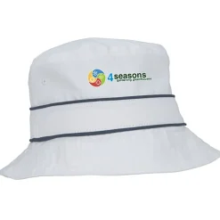Cotton Bucket Hat with Trim