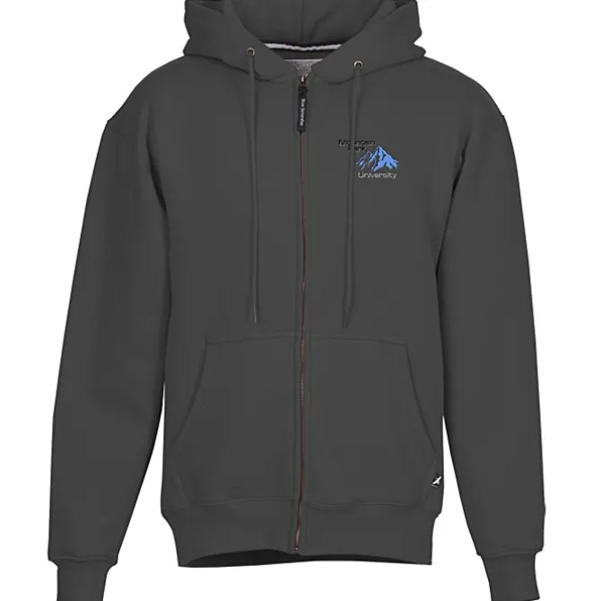 Cotton Rich Zip Front Hoodie - Embroidered
