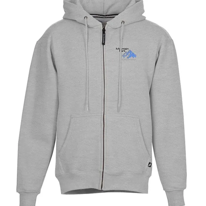 Cotton Rich Zip Front Hoodie - Embroidered