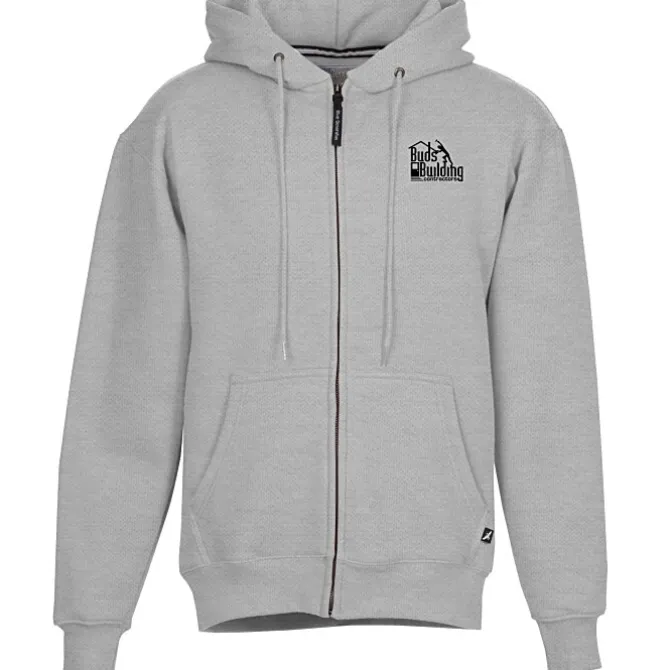 Cotton Rich Zip Front Hoodie - Screen