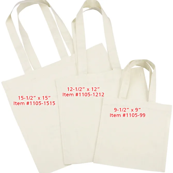 Cotton Sheeting Natural Economy Tote - 15 1/2 inches x 15 inches - 24 hr