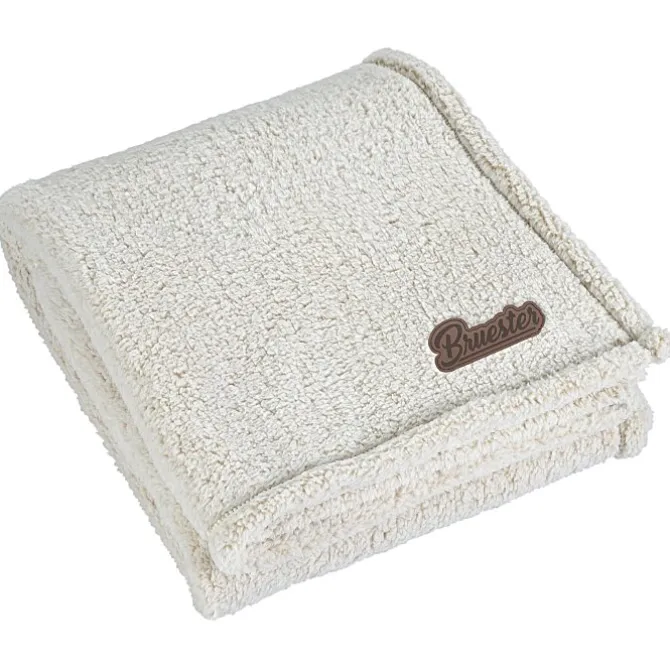Cozy Sherpa Blanket - Laser Engraved Patch