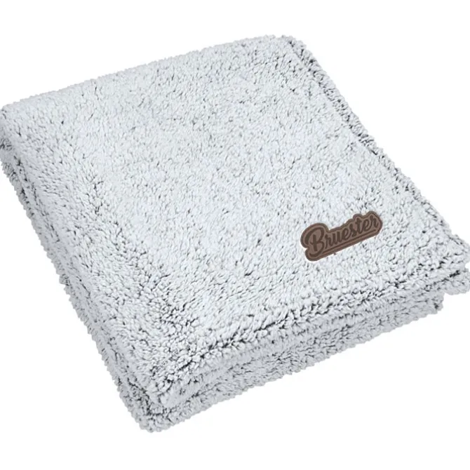 Cozy Sherpa Blanket - Laser Engraved Patch
