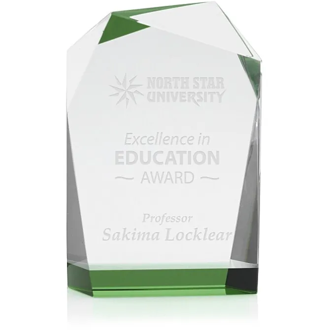Crown Arch Crystal Award - 6 inches