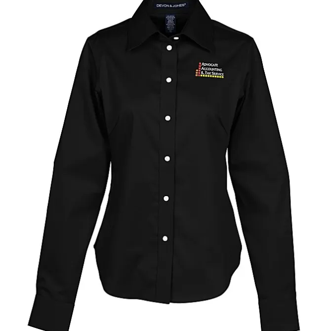 Crown Collection Solid Stretch Twill Shirt - Ladies'