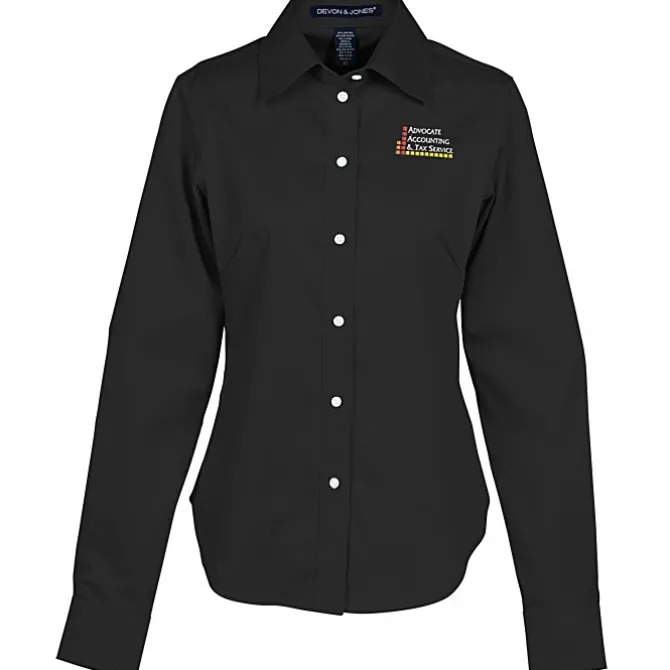 Crown Collection Solid Stretch Twill Shirt - Ladies'