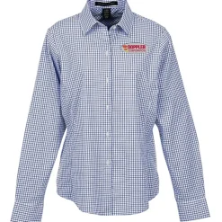 CrownLux Performance Micro Windowpane Shirt - Ladies'