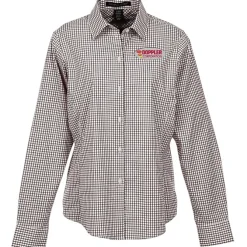 CrownLux Performance Micro Windowpane Shirt - Ladies'