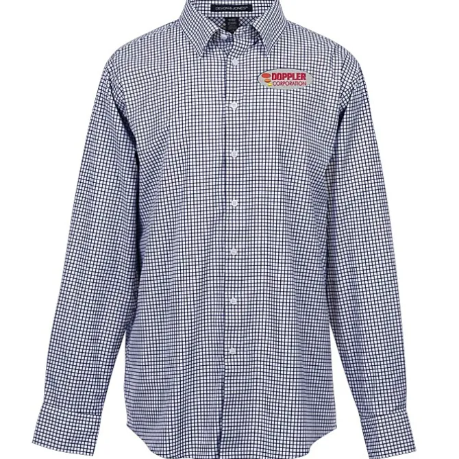 CrownLux Performance Micro Windowpane Shirt - Men's