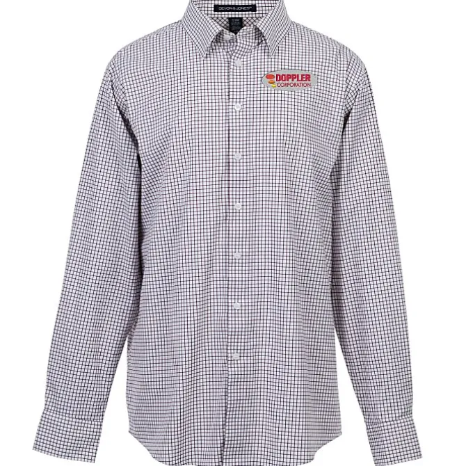 CrownLux Performance Micro Windowpane Shirt - Men's