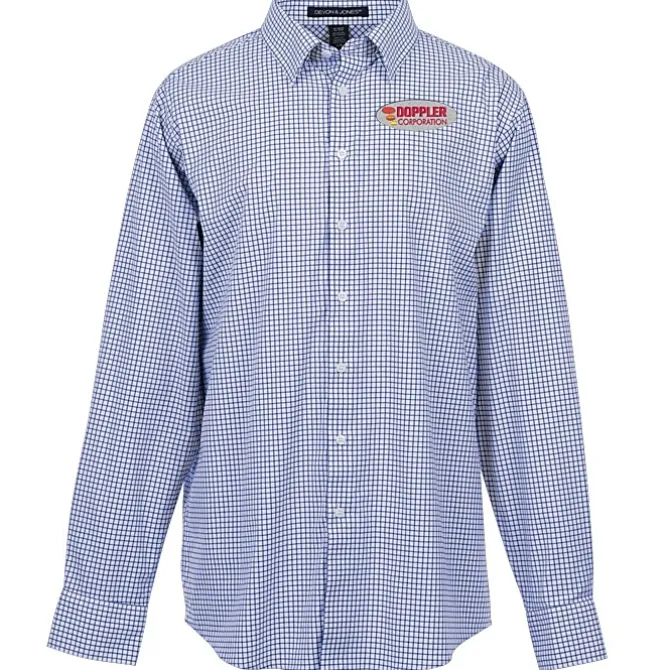 CrownLux Performance Micro Windowpane Shirt - Men's