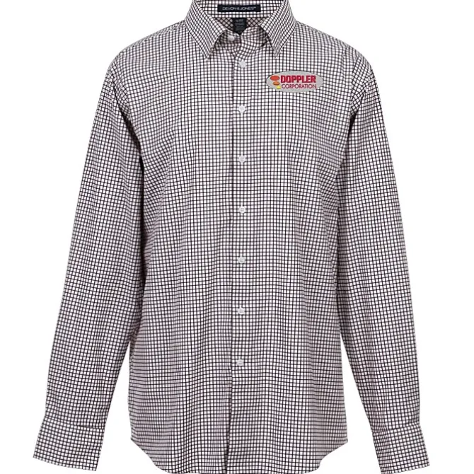 CrownLux Performance Micro Windowpane Shirt - Men's