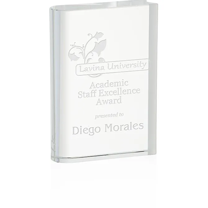 Crystal Book Award - 7 inches