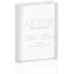 Crystal Book Award - 5 inches
