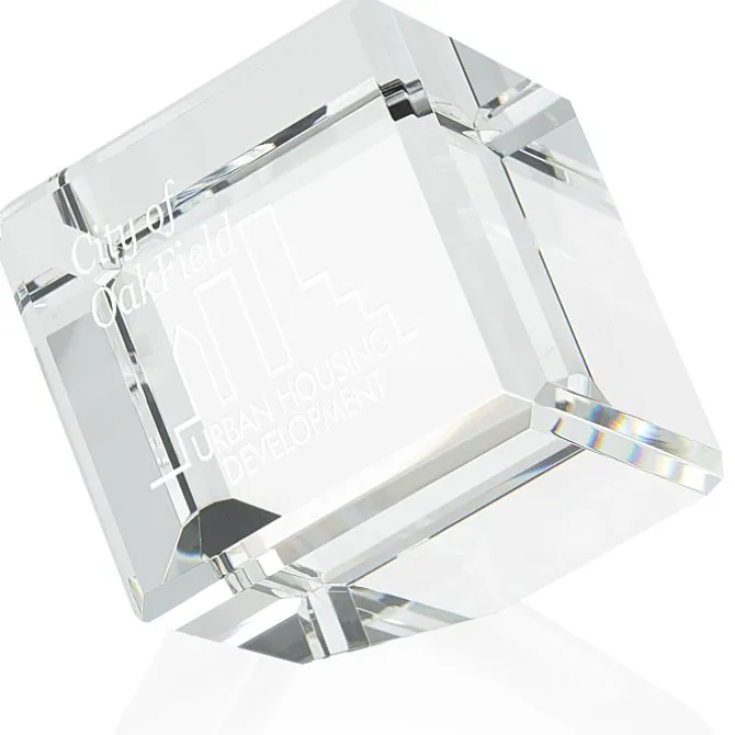 Crystal Corner Block Award - 2 inches