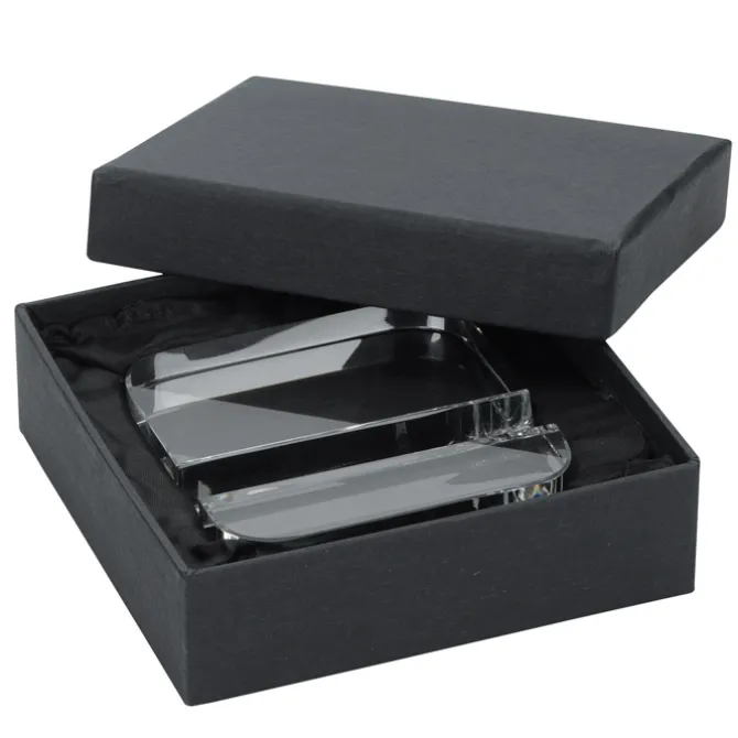 Crystal Paperweight Phone Stand - Square