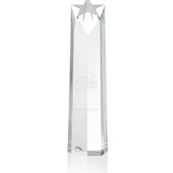 Crystal Star Obelisk Award - 14 inches