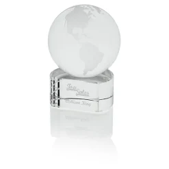 Crystal World Award - 4 inches