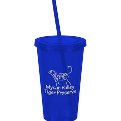 Customized Acrylic Tumbler with Straw - 16 oz