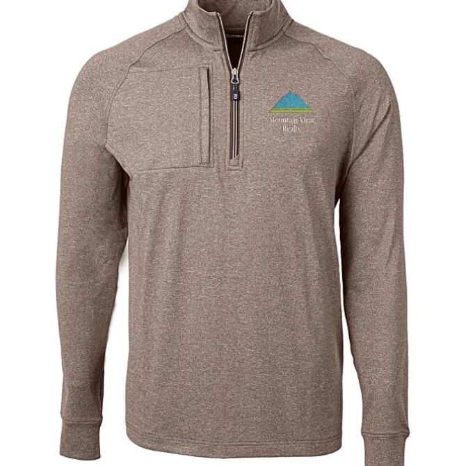 Cutter & Buck Adapt Knit Heather 1/4-Zip Pullover - Men's