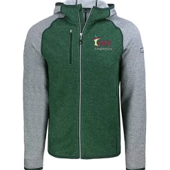 Cutter & Buck Sweater Knit Hooded Fleece Jacket - Men's