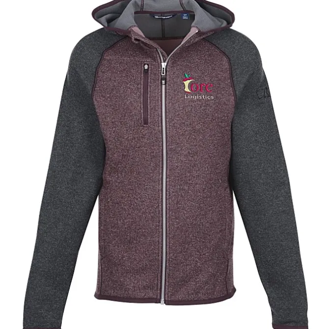 Cutter & Buck Sweater Knit Hooded Fleece Jacket - Men's