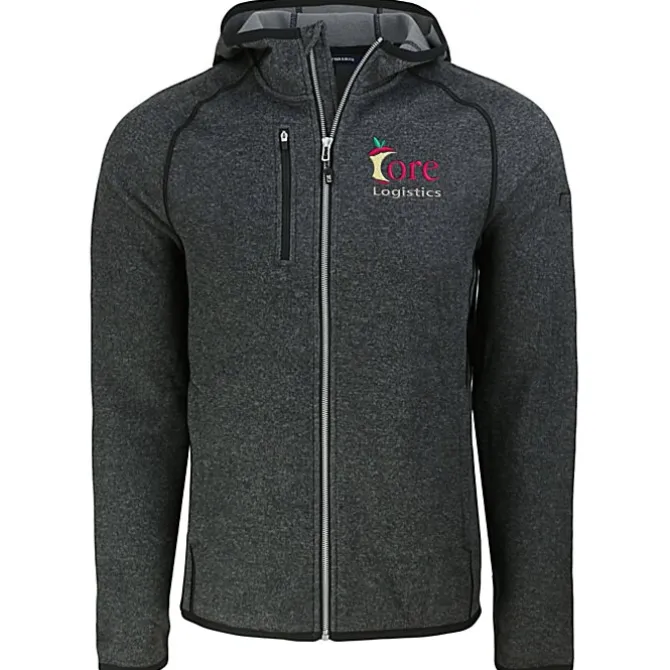 Cutter & Buck Sweater Knit Hooded Fleece Jacket - Men's