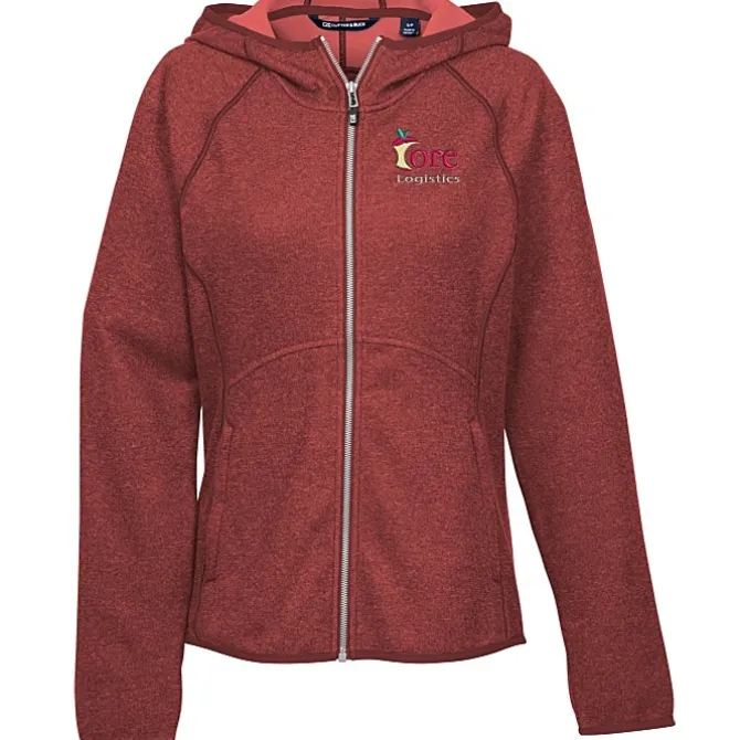 Cutter & Buck Sweater Knit Hooded Fleece Jacket - Ladies'