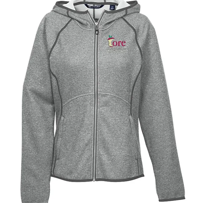 Cutter & Buck Sweater Knit Hooded Fleece Jacket - Ladies'