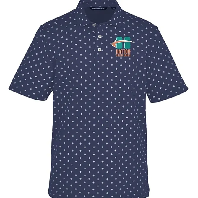 Cutter & Buck Virtue Pique Tile Print Polo