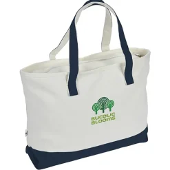Danbury Zippered Tote - Embroidered