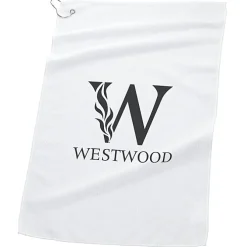 Deluxe Hemmed Golf Towel - White