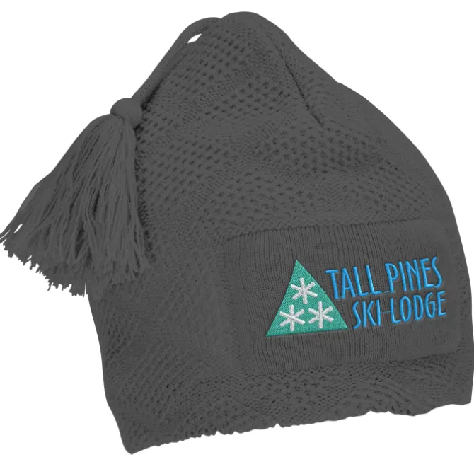 Diamond Knit Pom Pom Beanie