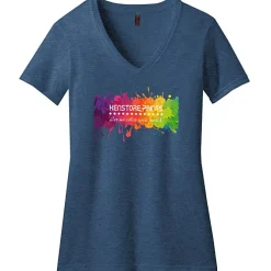 District Perfect Blend V-Neck T-Shirt - Ladies' - Full Color