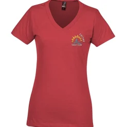 District Perfect Blend V-Neck T-Shirt - Ladies' - Embroidered