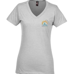 District Perfect Blend V-Neck T-Shirt - Ladies' - Embroidered
