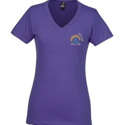 District Perfect Blend V-Neck T-Shirt - Ladies' - Embroidered