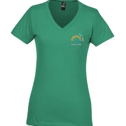District Perfect Blend V-Neck T-Shirt - Ladies' - Embroidered