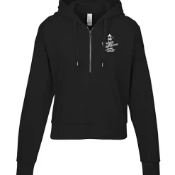 District Perfect Tri Iconic Fleece 1/2-Zip Pullover Hoodie - Ladies' - Screen