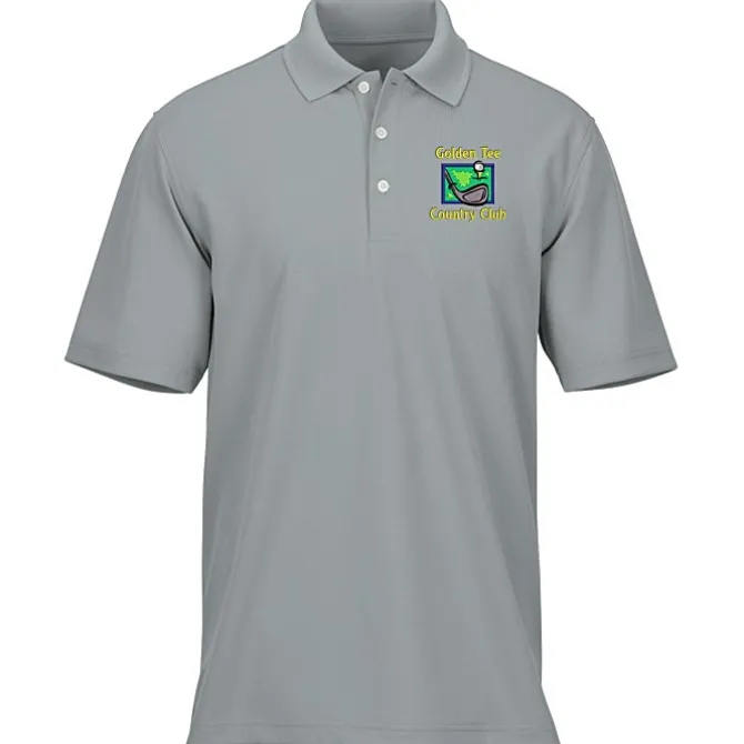 Dry Zone Stain Release Mini Grid Polo - Men's